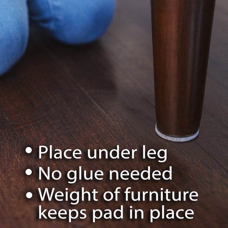 SlipToGrip 8 Pack Furniture Grippers by iPrimio - Furniture Non-Slip Pads 2" Round with 3/8" Heavy Duty Felt Core. No Adhesive. No Nails. Won't Harm Floors. - Image 4